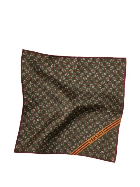 printed silk twill pocket square by VERSACE