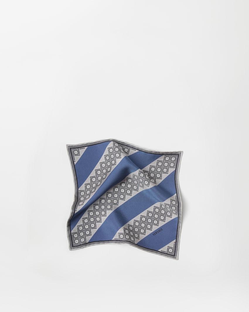 printed silk twill pocket square by VERSACE