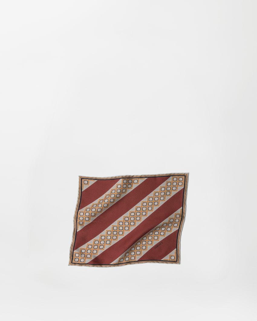 printed silk twill pocket square by VERSACE