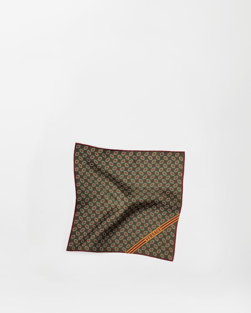 printed silk twill pocket square by VERSACE