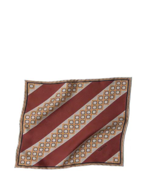 printed silk twill pocket square by VERSACE