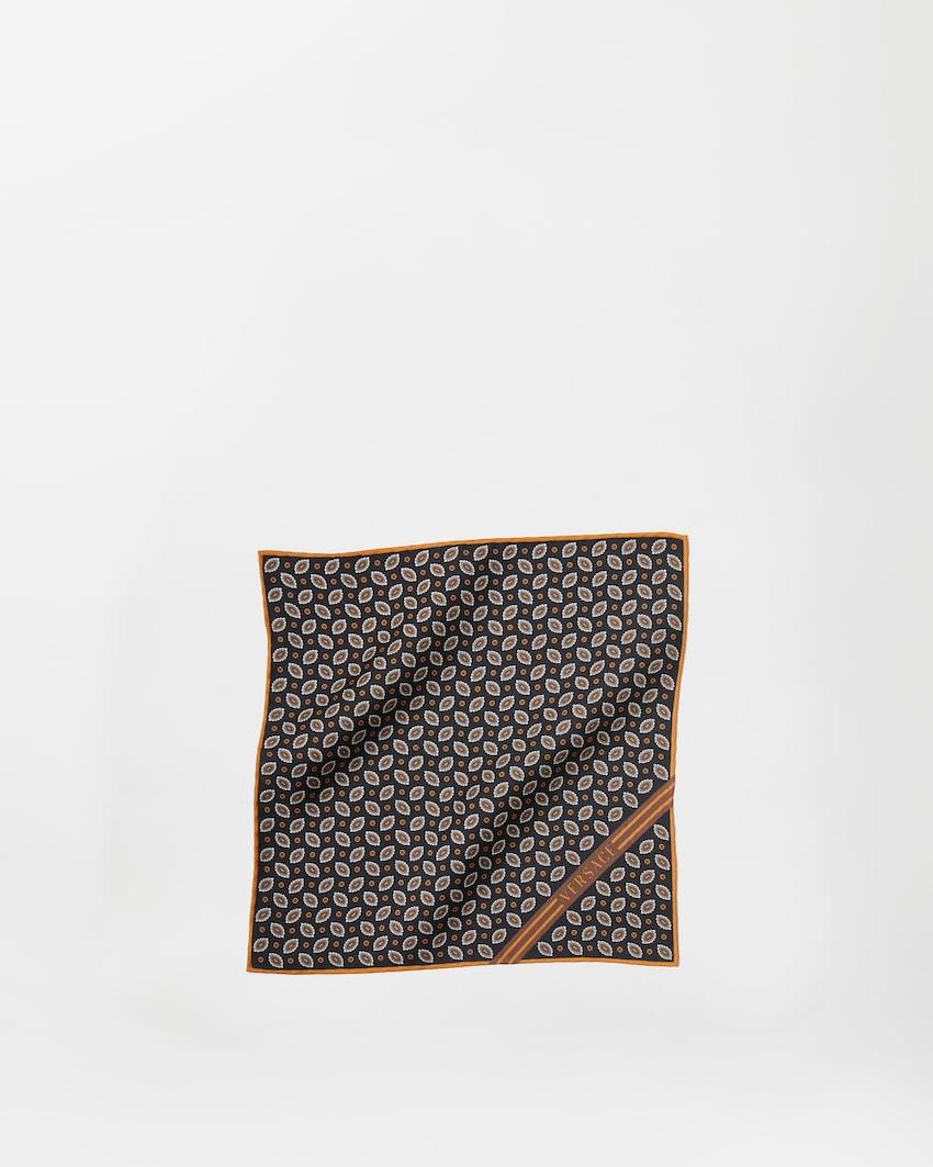 printed silk twill pocket square by VERSACE