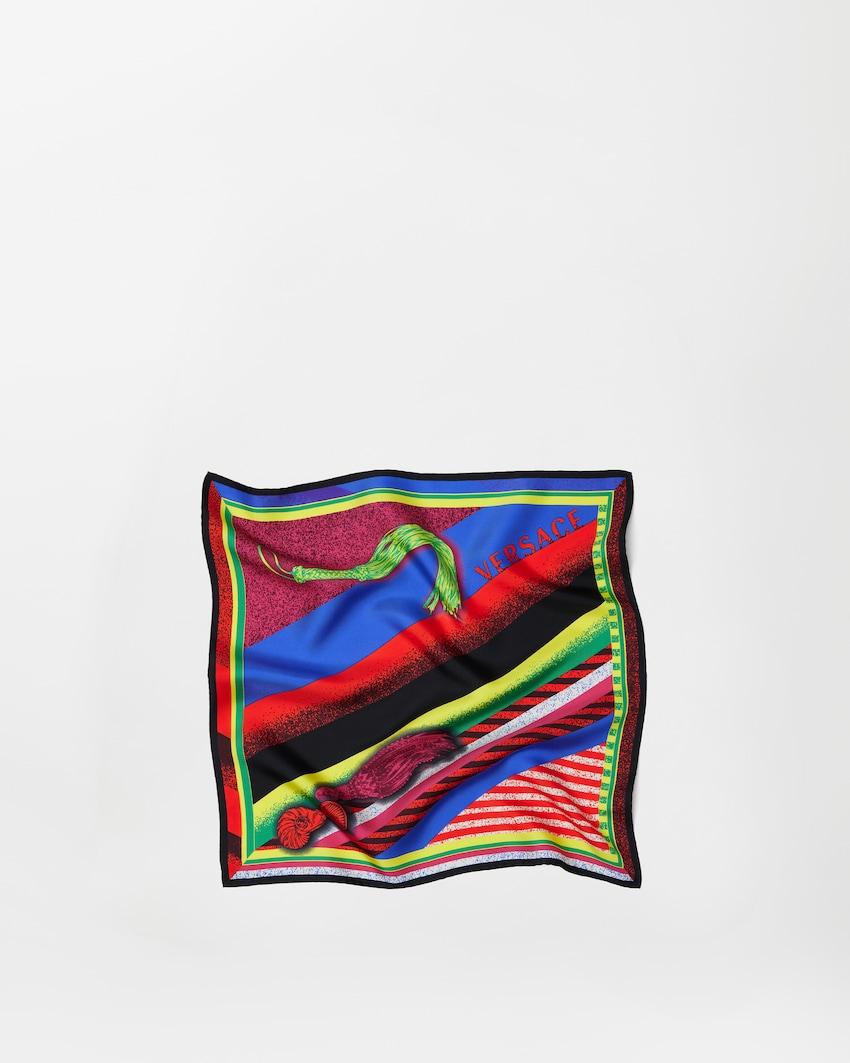 printed silk twill scarf 55 cm by VERSACE