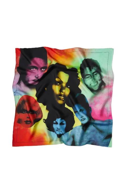 printed silk twill scarf 70 cm by VERSACE