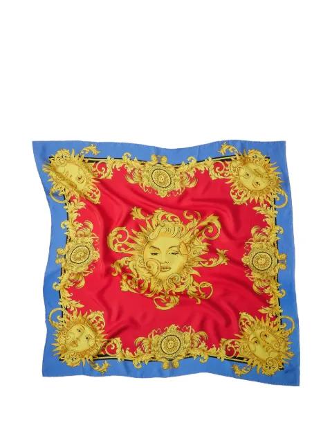 printed silk twill scarf 90 cm by VERSACE
