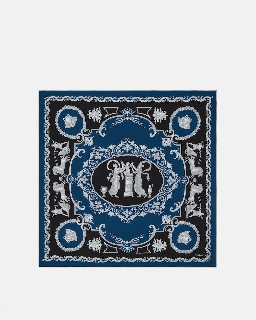 printed silk twill scarf 90 cm by VERSACE