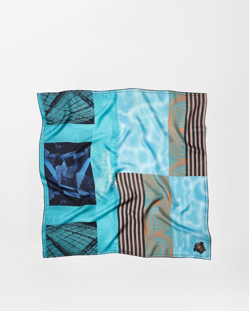 printed silk twill scarf 90 cm by VERSACE