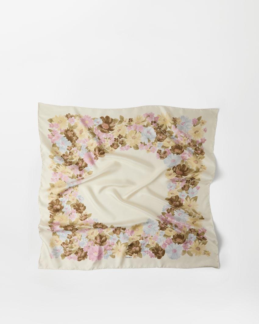printed silk twill scarf 90 cm by VERSACE