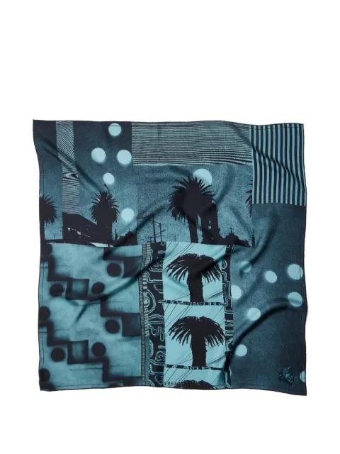 printed silk twill scarf 90 cm by VERSACE