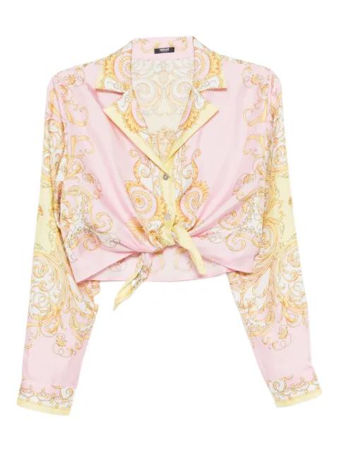printed silk twill shirt by VERSACE