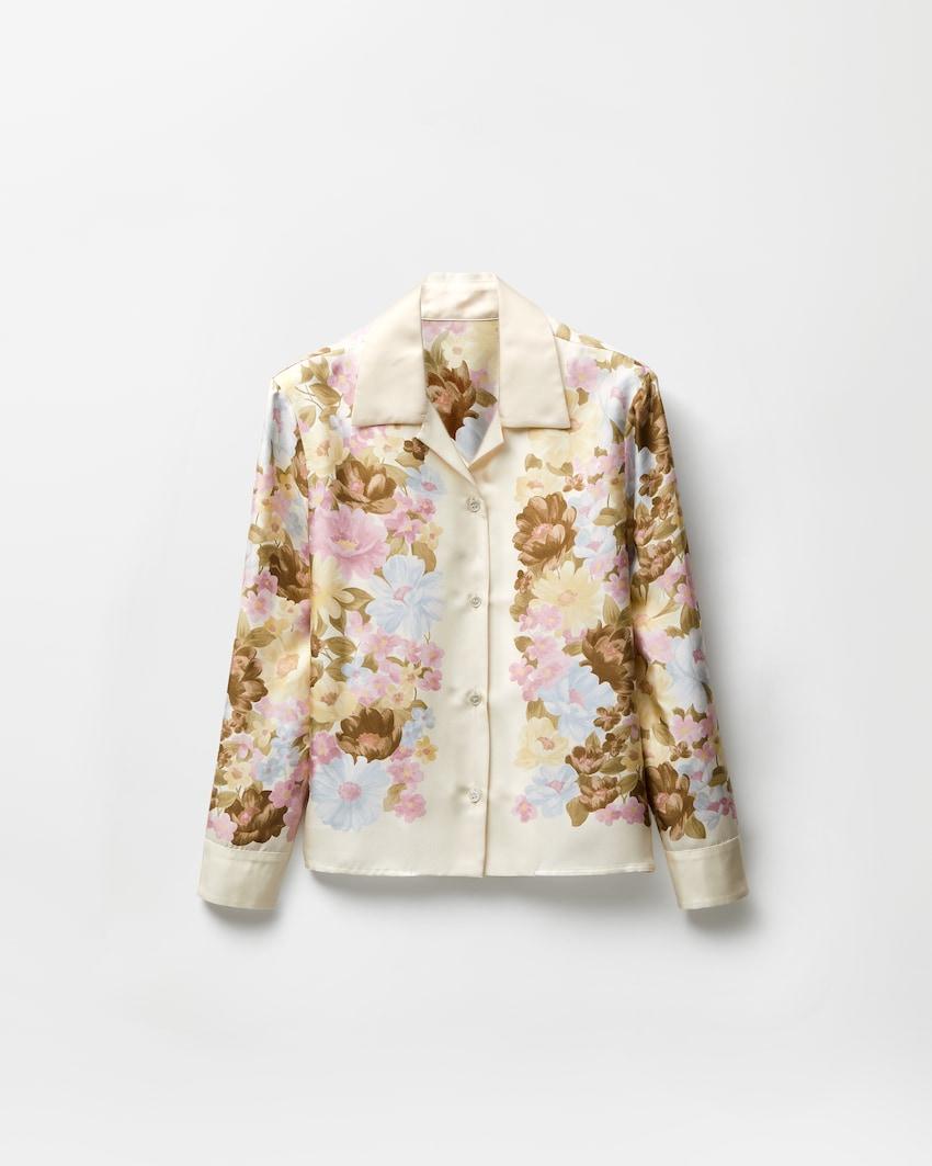 printed silk twill shirt by VERSACE