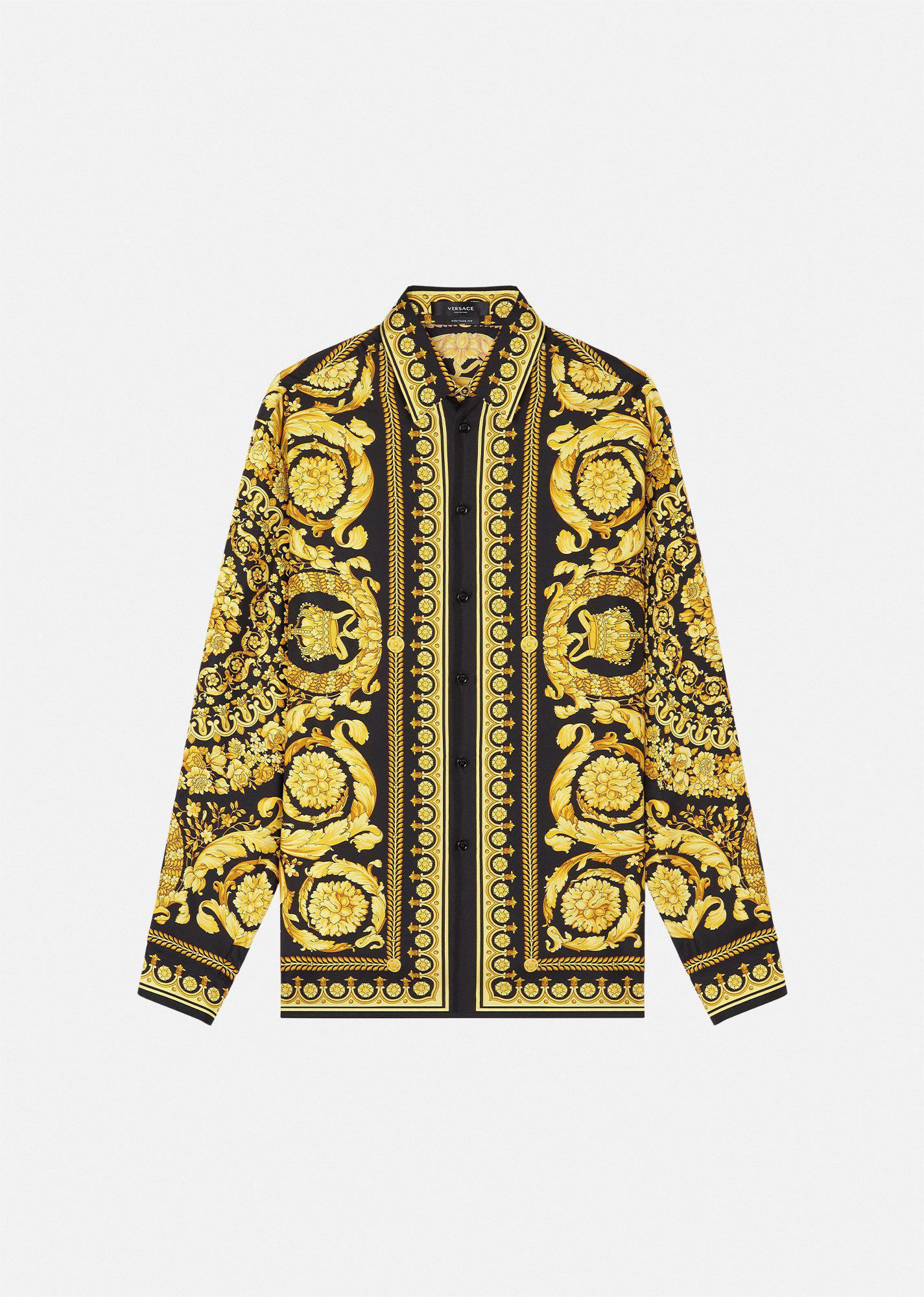 printed silk twill shirt by VERSACE