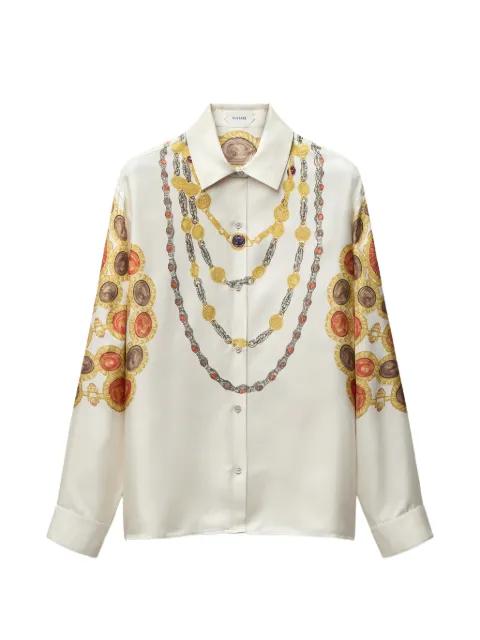 printed silk twill shirt by VERSACE