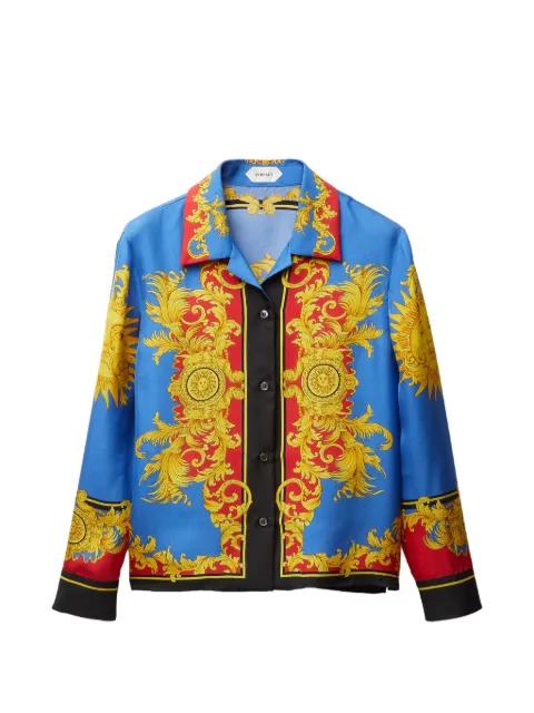 printed silk twill shirt by VERSACE