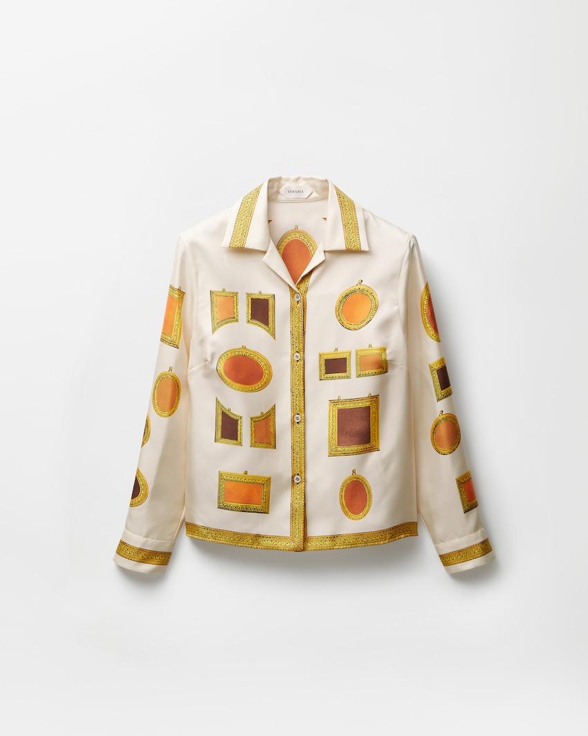 printed silk twill shirt by VERSACE