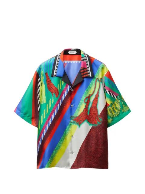 printed silk twill shirt by VERSACE