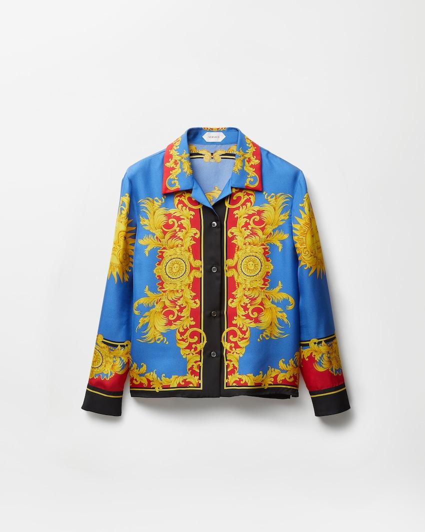 printed silk twill shirt by VERSACE