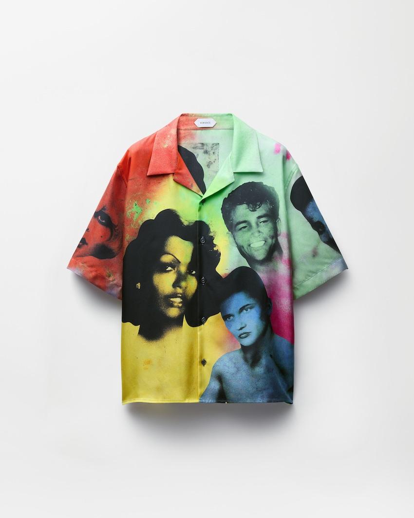 printed silk twill shirt by VERSACE