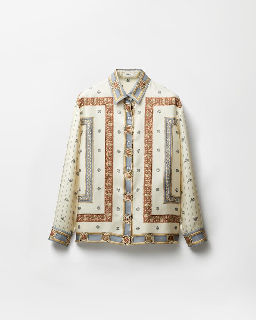 printed silk twill shirt by VERSACE