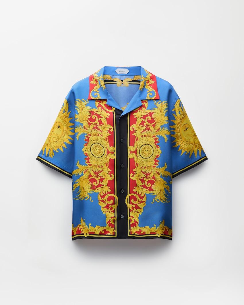 printed silk twill shirt by VERSACE