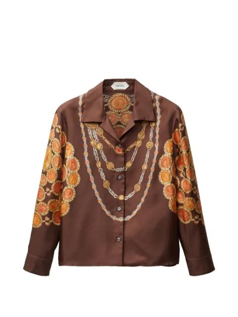 printed silk twill shirt by VERSACE