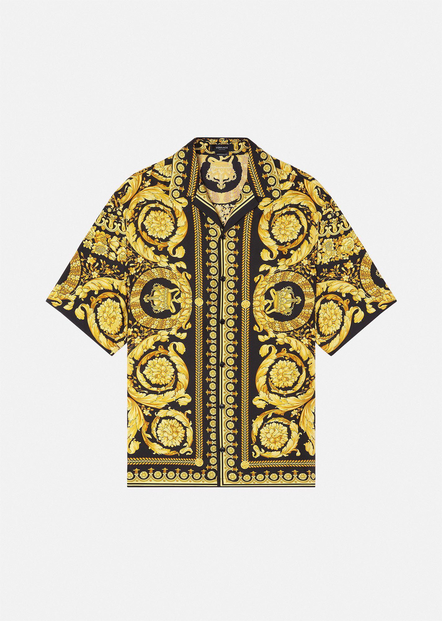 printed silk twill shirt by VERSACE