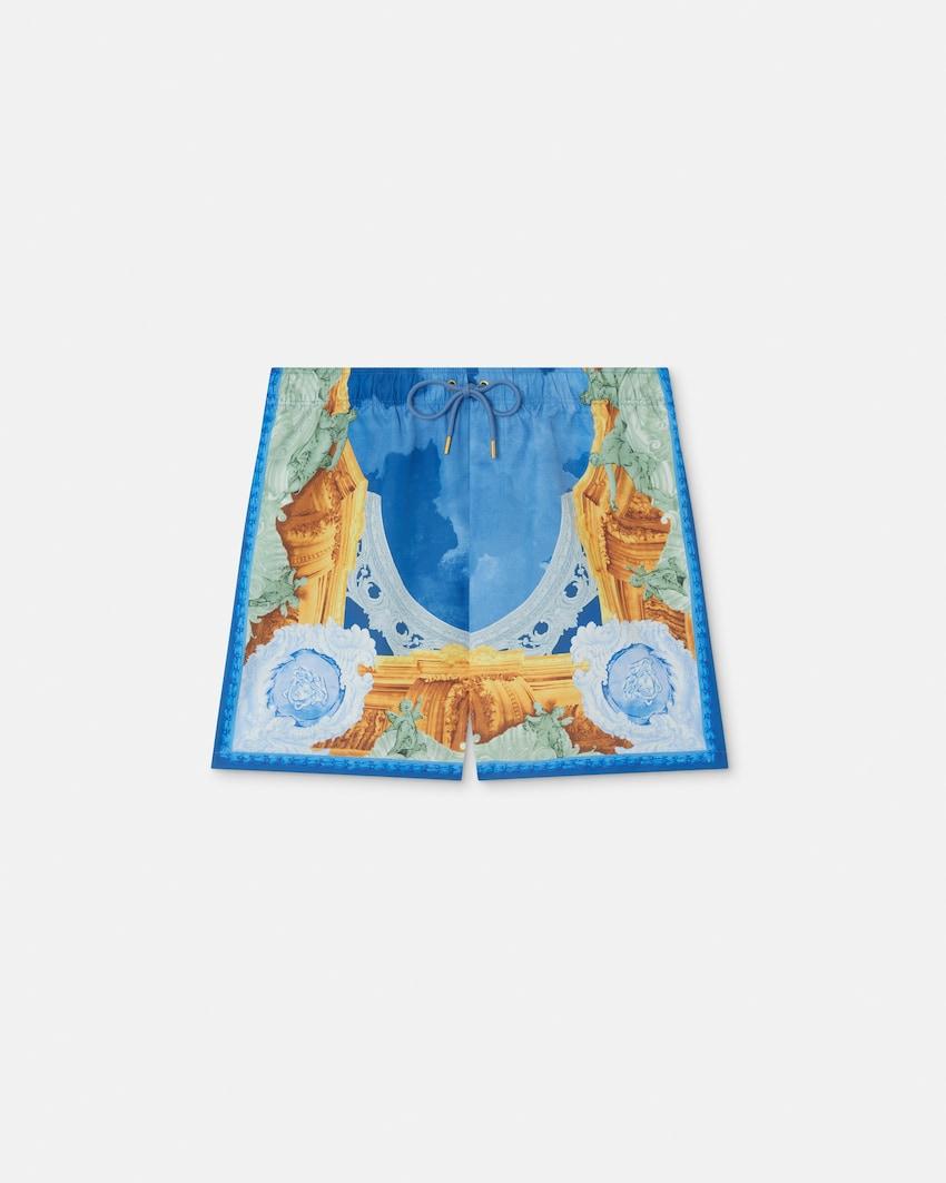 printed swim boardshorts by VERSACE