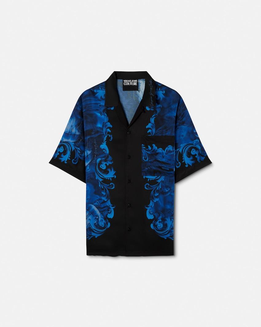 printed twill viscose shirt by VERSACE