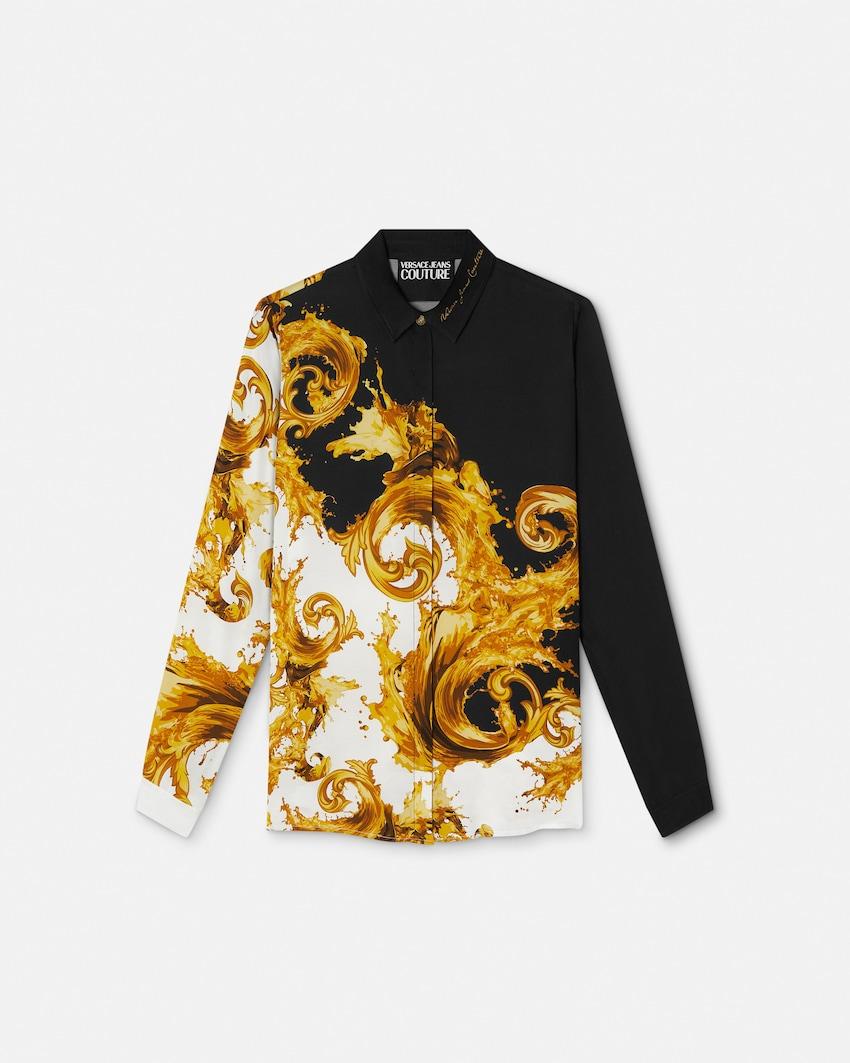 printed twill viscose shirt by VERSACE