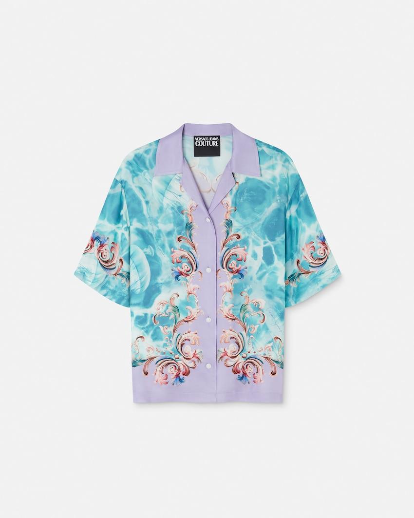 printed twill viscose shirt by VERSACE