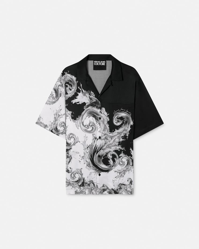 printed twill viscose shirt by VERSACE