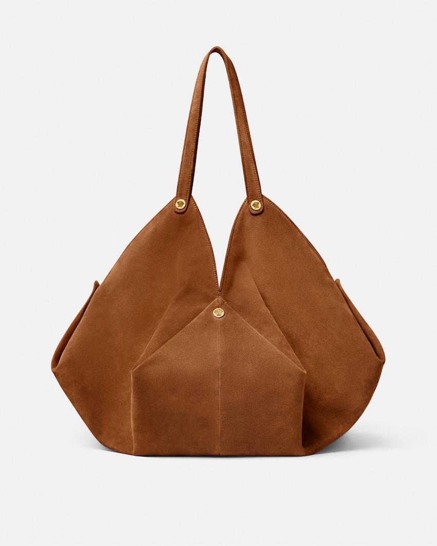 protea large suede shoulder bag by VERSACE