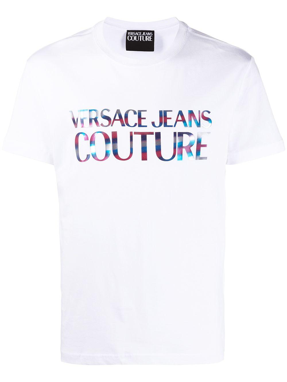 rainbow logo printed T-shirt by VERSACE