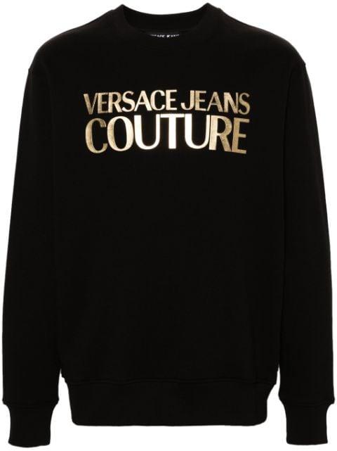 raised-logo cotton sweatshirt by VERSACE