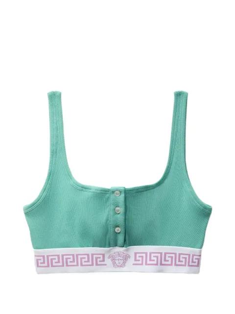 ribbed cotton bralette by VERSACE
