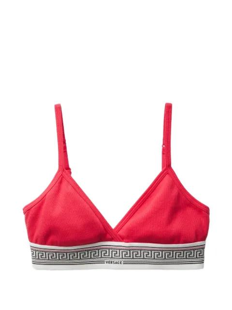 ribbed cotton-jersey bralette by VERSACE
