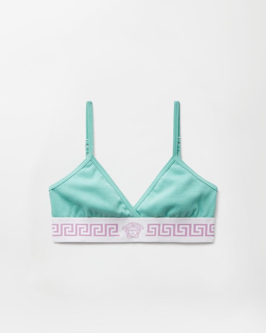 ribbed cotton-jersey bralette by VERSACE