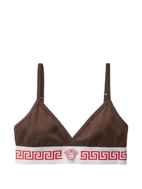 ribbed cotton-jersey bralette by VERSACE