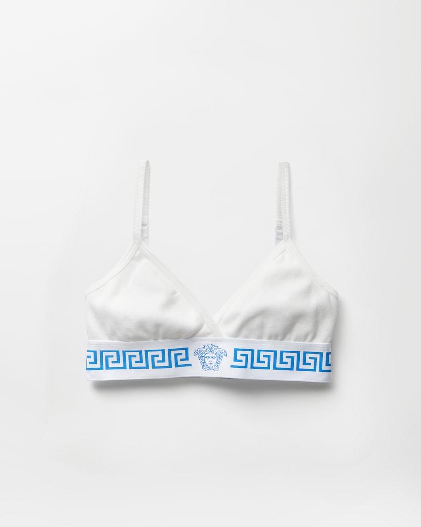 ribbed cotton-jersey bralette by VERSACE