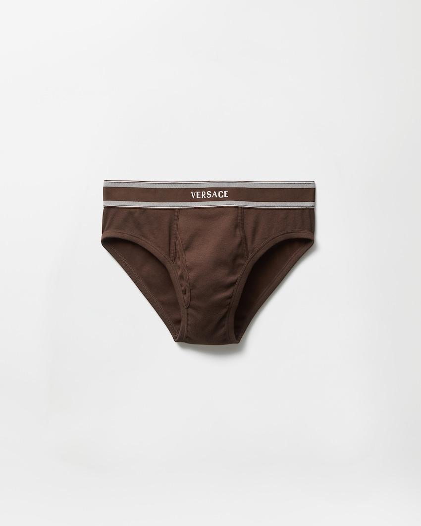 ribbed cotton-jersey briefs by VERSACE