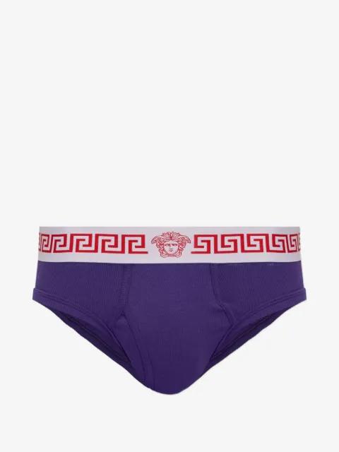 ribbed cotton-jersey briefs by VERSACE