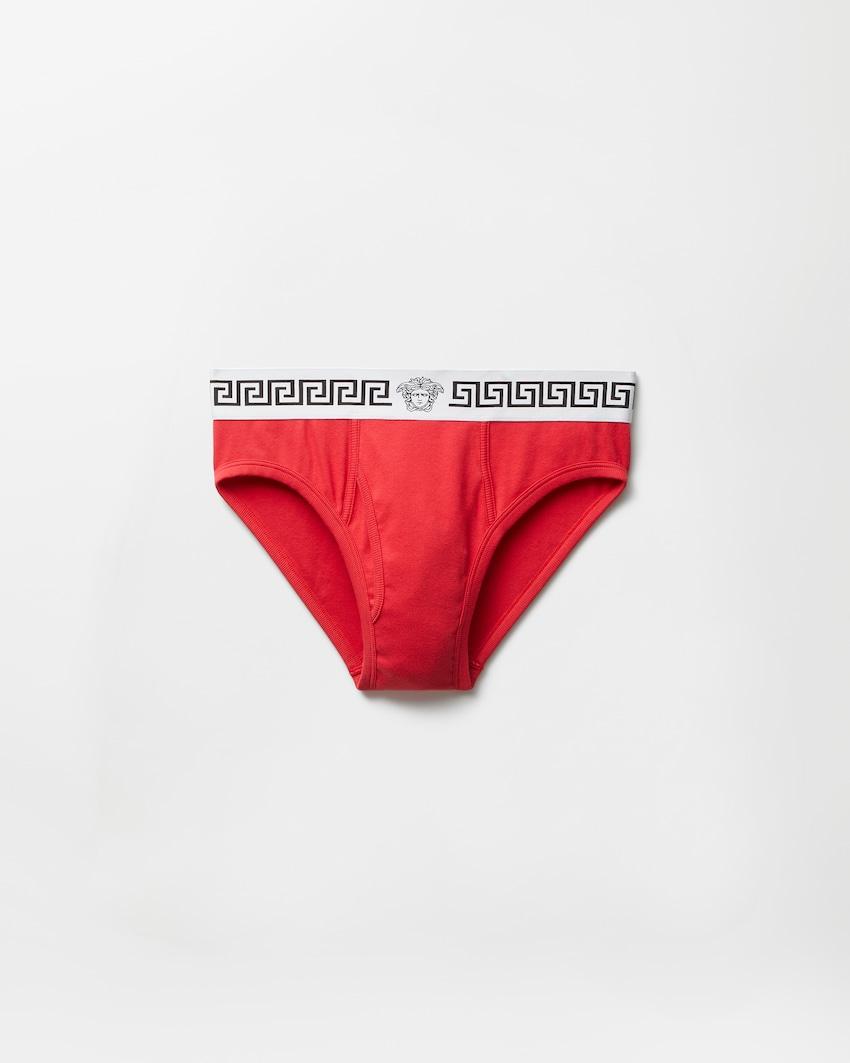 ribbed cotton-jersey briefs by VERSACE
