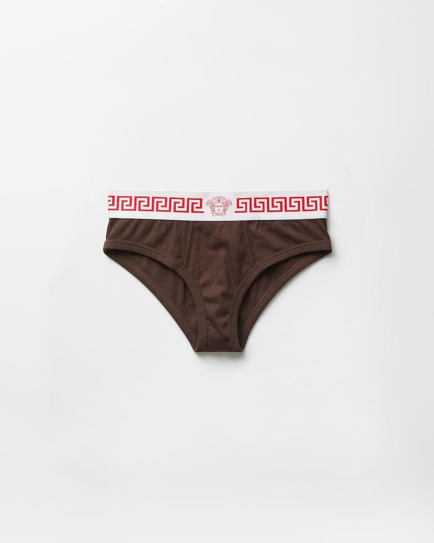 ribbed cotton-jersey briefs by VERSACE