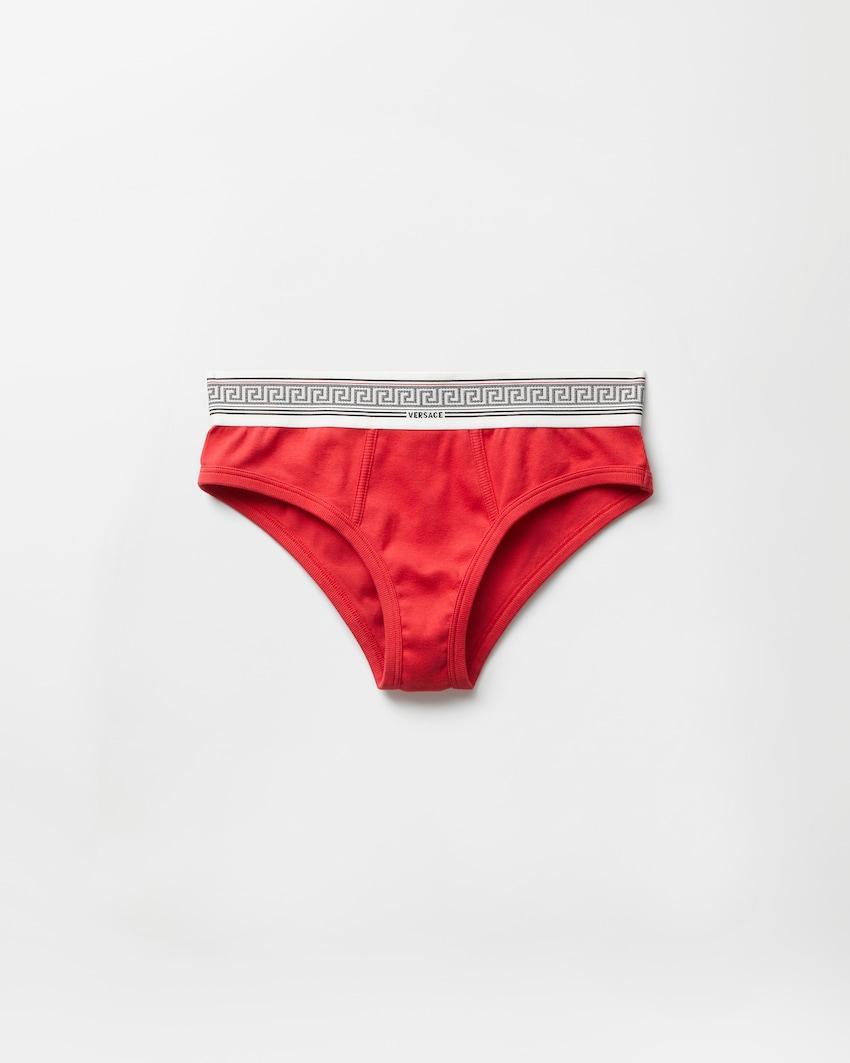 ribbed cotton-jersey briefs by VERSACE