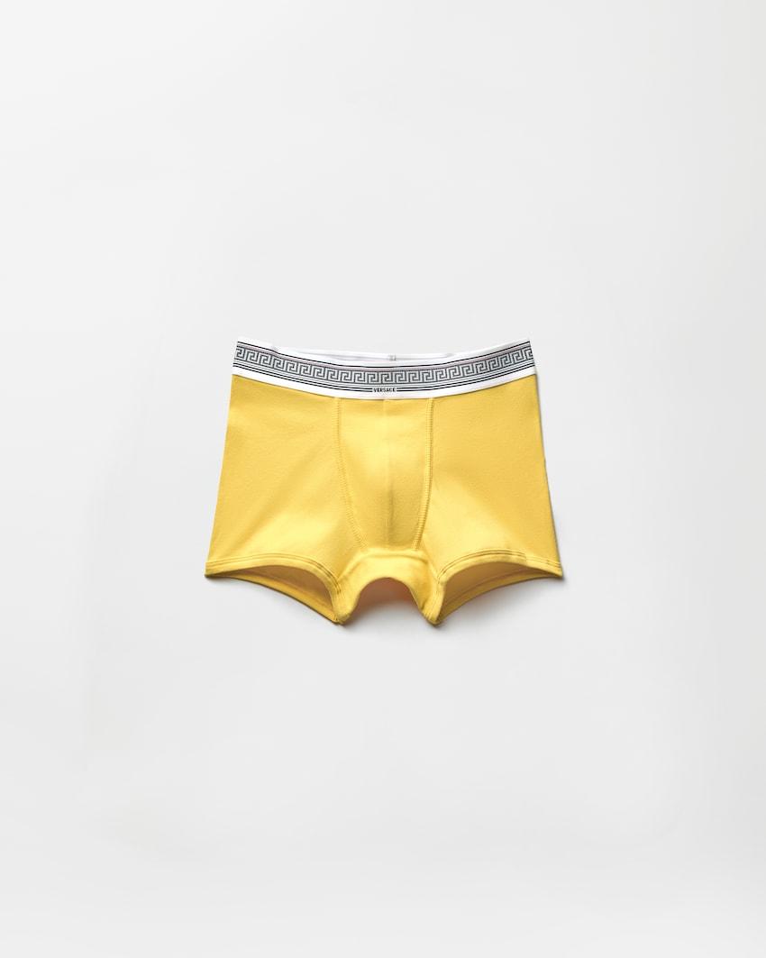 ribbed cotton-jersey trunks by VERSACE