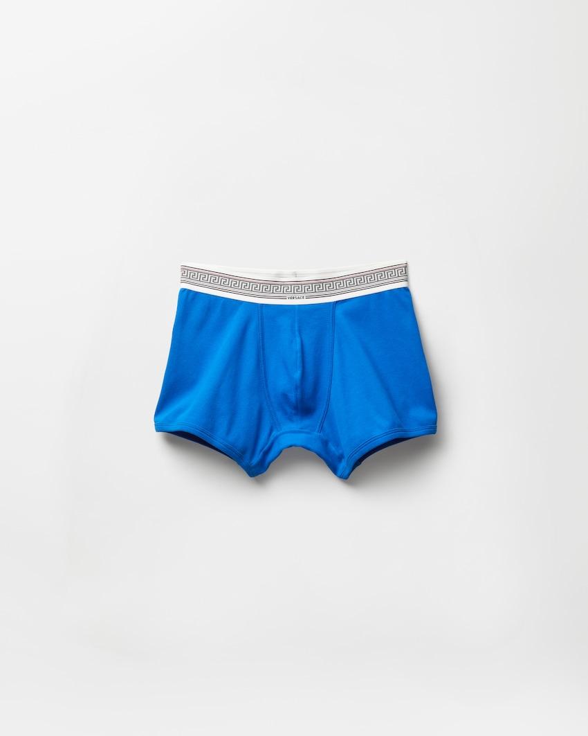 ribbed cotton-jersey trunks by VERSACE