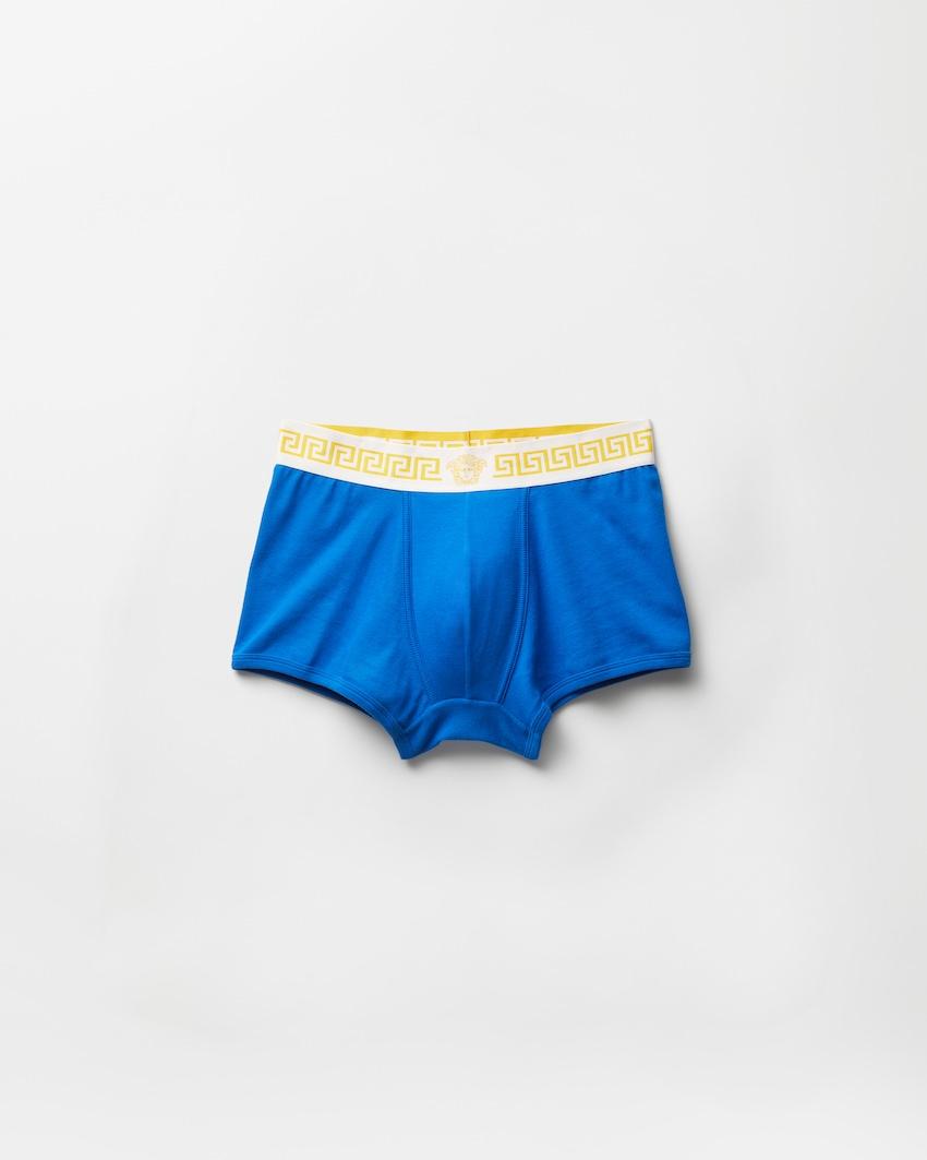 ribbed cotton-jersey trunks by VERSACE