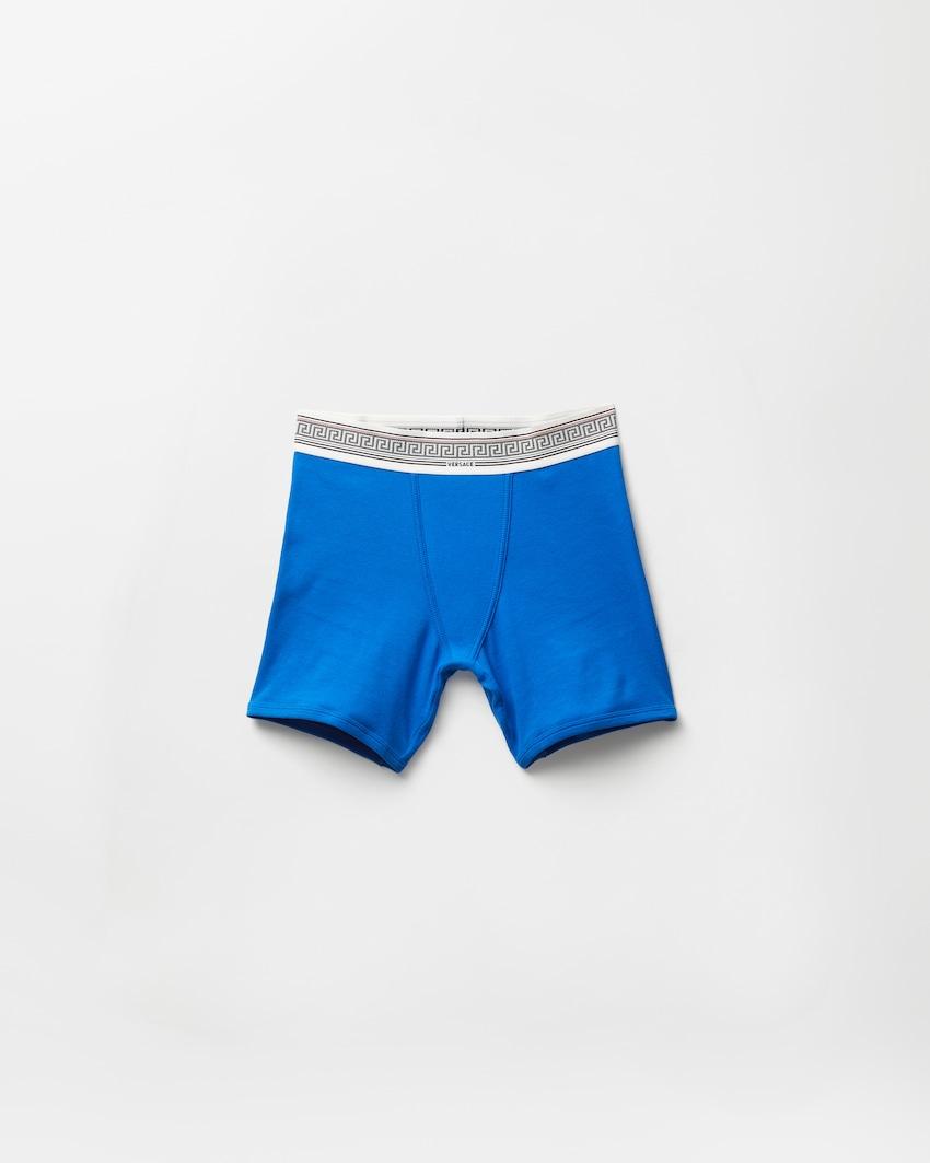 ribbed cotton-jersey trunks by VERSACE