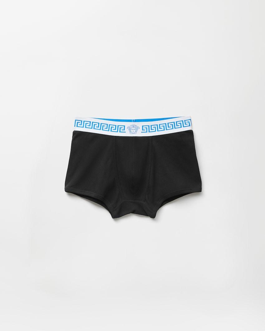 ribbed cotton-jersey trunks by VERSACE
