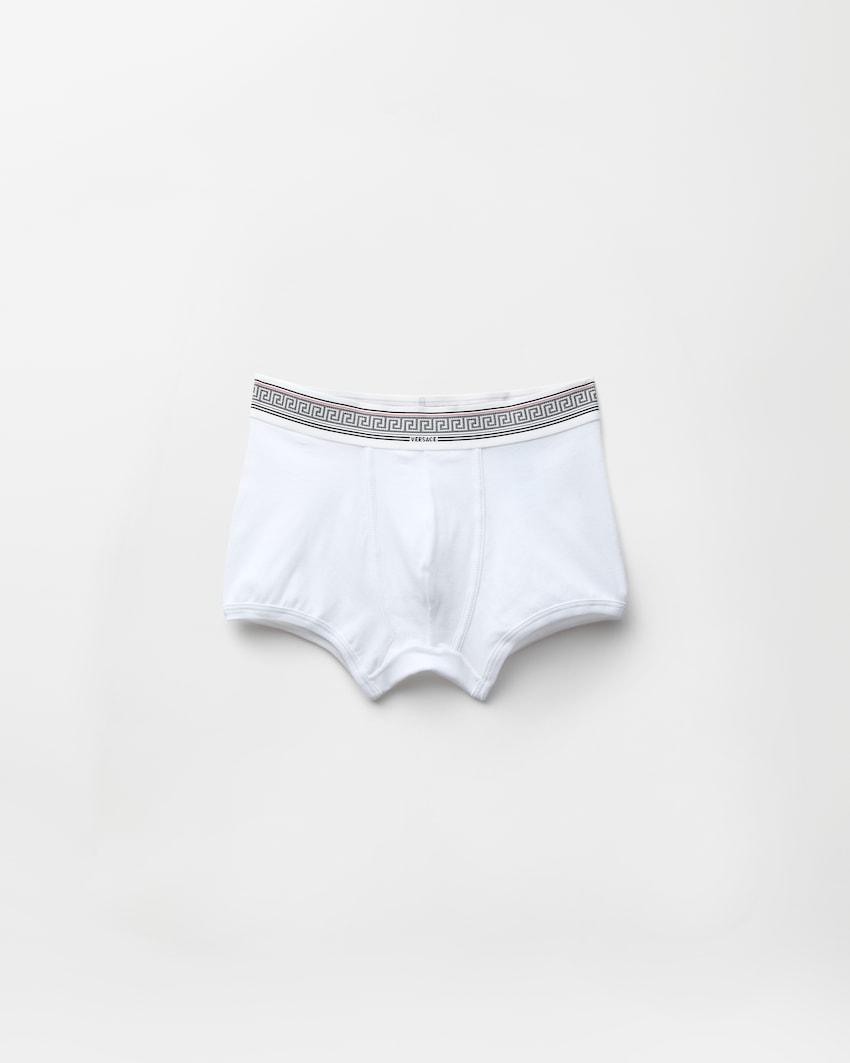 ribbed cotton-jersey trunks by VERSACE